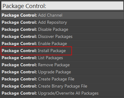   Install  Package Control