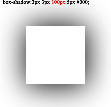 синтаксис box-shadow -  радиус размытия